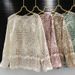 Elegant French Crochet Lace Long Sleeve Knitted Top For Women, Plus Size Flattering Blouse, Lightweight Spring Summer Layering Piece_ecoleips.com