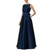 Elegant Navy Blue A-Line Evening Dress for Women Versatile for Parties Performances And Daily Wear_ecoleips.com