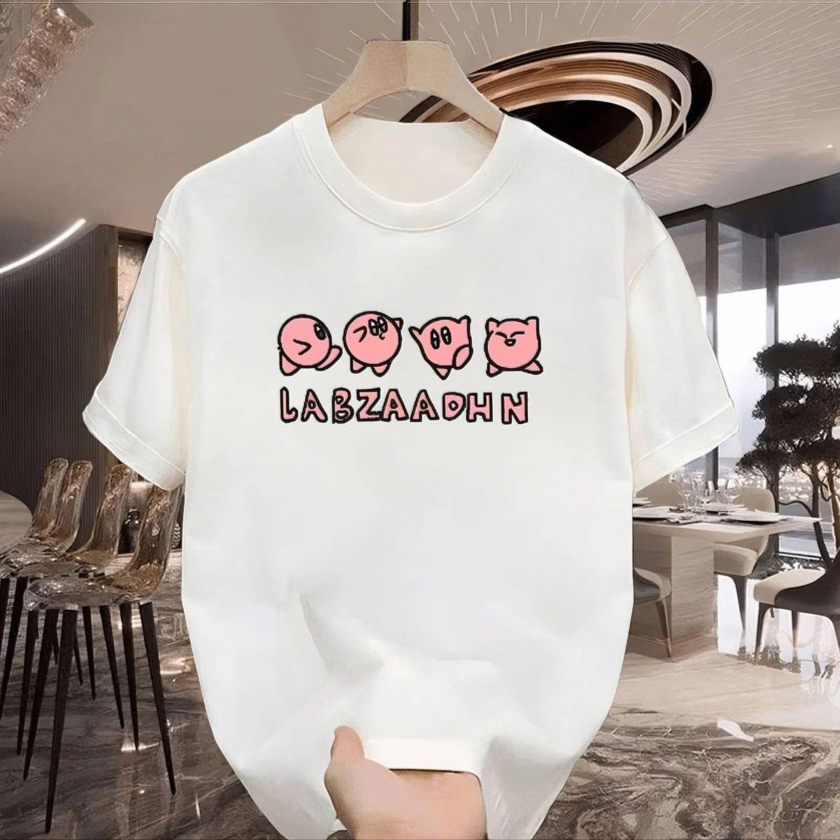 New Cotton Fashion Sense Printing Short-sleeved T-shirt Unisex Men Summer Tide Loose Hundred Tops_ecoleips.com