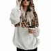 Women's Leopard Print Fleece-Lined Pullover Hoodie – Oversized Fit, Winter Warmth, Soft Polyester Fabric_ecoleips.com