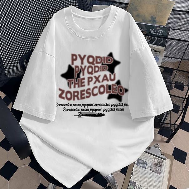 women's High-quality Round-neck Pullover Short-sleeved T-shirt_ecoleips.com
