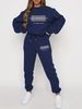 Women's Autumn And Winter Hip-hop Casual Street Los Angeles Letter Pattern Printed Round Neck Sweatshirt+sweatpants Set-531_ecoleips.com