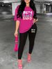 Women's Casual Fashion SUN Pattern Printed Loose T-shirt+cropped Pants Two-piece Home Sportswear Daily Wear-412_ecoleips.com