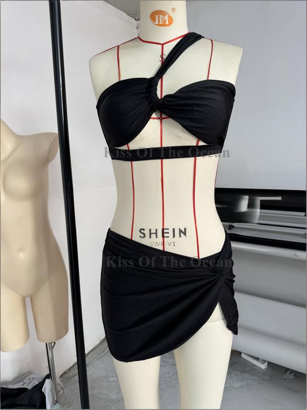 Women's 3 Piece Bikini Set With Pleated Skirt Russian Style Brand Sexy Swimwear For All Seasons_ecoleips.com