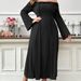 Women's Clothing Large Size Women's Elegant Intellectual Style Dress Autumn And Winter One Shoulder Royal Sister Temperament Midi Dress_ecoleips.com