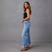 2025 New Cross-Border Wide-Leg With Tassels, Washed Tie-Dye, Ripped High-Waisted Jeans, Straight-Leg Casual Long Pants_ecoleips.com