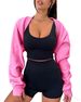 Women's Long Sleeve Short Jacket Loose Fit Fashionable Street Style Solid Color New Clothing_ecoleips.com
