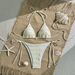 Women's Solid Color Triangle Bikini Set – Halter Neck Swimwear For Beach & Pool | Adjustable Ties & Removable Padding (Sizes S-L, 6 Colors)_ecoleips.com