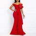 Women's Clothing One Shoulder Space Layer Lace Composite Front Collar Handmade Lotus Leaf Nail Bubble Bead Slim Dress_ecoleips.com