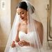 Manzhen Fresh Single Layer Bridal Veil Floor Length Wedding Accessory with Hair Comb Lace Trim Leaf Detail V129_ecoleips.com
