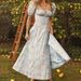 European And American Long 2025 New Women's Fashion Summer Short-sleeved French Fresh Floral Square-neck Dress_ecoleips.com