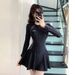 Women's One Piece Swimsuit Long Sleeved Conservative Tummy Covering Sun Protection Swimwear for Swimming Pool_ecoleips.com
