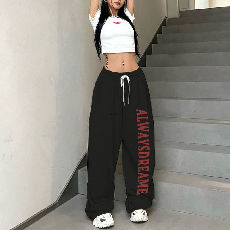 New Women's Hip Hop Dance Pants Loose Fit Streetwear Jazzy Trousers With Pockets - High Waist Stretchy Polyester Pants For Urban Fashion (Black/White/_ecoleips.com