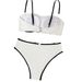 Women's Clothing Women's Sexy Bikini Solid Color Swimsuit Special Fabric Bikini_ecoleips.com