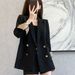 ng2510292 Black Street Style Small Blazer Casual Jacket For Women 2025 Spring Autumn New Korean Version Internet Celebrity Elegant_ecoleips.com