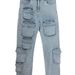 Women's Clothing Stretch Denim Fabric Trousers Fashion Three Dimensional Multi Pocket Workwear Style Clothing_ecoleips.com