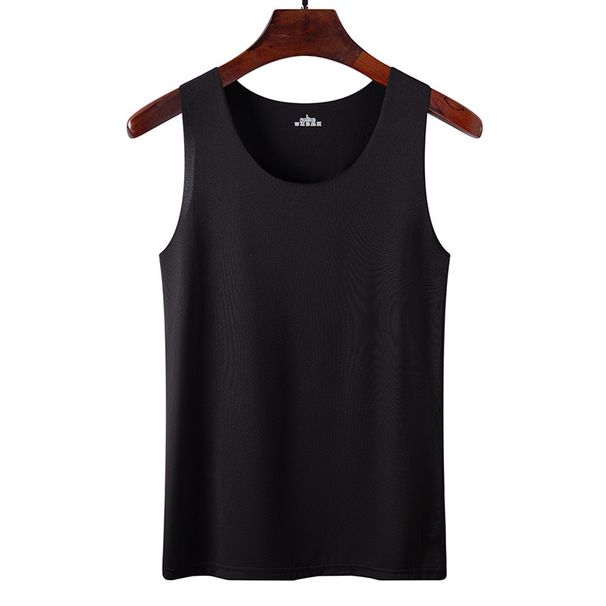 Summer Women Tank Tops Ice Silk Seamless Vest Female Thin Breathable Sleeveless Shirts Slim Camisoles Undershirts Black M-4XL_ecoleips.com
