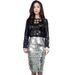 Rivet Sequin Elegant Ladylike Bodycon Mini Stretchy Slim-fit Skirt, Cross-border Women's Clothing, Beaded European And_ecoleips.com