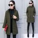 Women's Clothing Women's Slim-Fit Long Puffer Coat With Detachable Hood, Winter Warm Jacket For Plus Size (Black, Burgundy, Army Green)_ecoleips.com