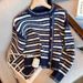Women's Clothing Retro Style Striped Sweater R Casual Loose Versatile Sweater_ecoleips.com
