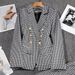 Women's Clothing Small Suit New Commuter Style Loose Long Sleeved Casual Houndstooth Suit Jacket For Women_ecoleips.com