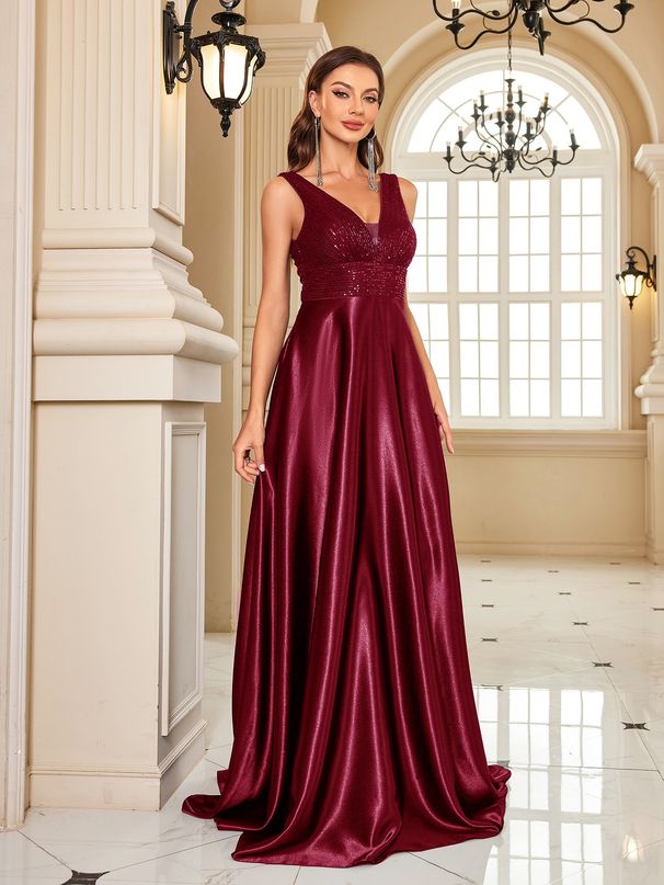Women's Clothing New Fashion Glittering Square Neck A Line Umbrella Skirt Summer New Temperament Backless Dress_ecoleips.com