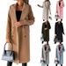 Women’s Double-Breasted Long Coat – Trendy Fall/Winter Trench Jacket (Black/Khaki/Army Green, S-3XL)_ecoleips.com