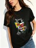 Women Pop Art Lips Cigar Collage Graphic T Shirt Retro Comic WOW Letter Print Splash Ink Crew Neck Short Sleeve Streetwear Summer Tee_ecoleips.com