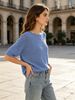Loose Soft Breathable Half Sleeve Knit Top_ecoleips.com