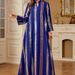 Women's Long Robe Chiffon Embroidered Dress Muslim Fashion Relaxed Everyday Wear Comfortable Feshion_ecoleips.com