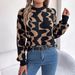 Ins Style 2023 Autumn Winter Casual Color-Block Striped Long Sleeve Pullover Sweater Women's Fashion_ecoleips.com