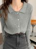 V Neck Autumn Winter Sweater Pullovers Women 2025 Button Pullover Women Soft Sweater Jumper Fashion Tops_ecoleips.com