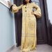 Women's Clothing Ins Spot Digital Soft Round Neck Single Breasted Lantern Sleeve Ladies Long Dress_ecoleips.com
