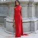 Elegant Long Dress for Women European American Style Sexy Backless Slim Fit with Ribbons Fashion Wholesale_ecoleips.com