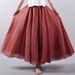 K Artistic Plus Size Half Skirt With Elastic Waistband A-line Skirt, Long Style, Solid Color, Large Swing Skirt_ecoleips.com