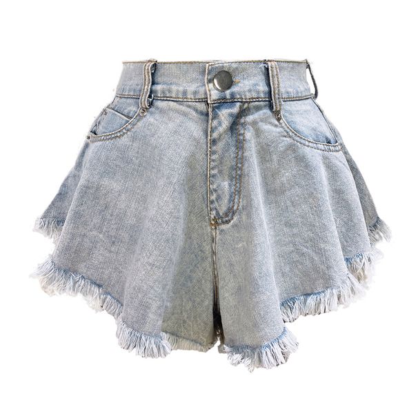 Women's Distressed Denim Shorts - High Waisted Ripped Jeans With Frayed Hem Trendy Loose Fit Summer Fashion_ecoleips.com