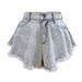 Women's Distressed Denim Shorts - High Waisted Ripped Jeans With Frayed Hem Trendy Loose Fit Summer Fashion_ecoleips.com