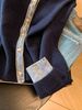 Women's Clothing Women's Collared Cardigan Long Sleeved Denim Patchwork Double Zipper Knitted Sweater Versatile Faux Two Piece Autumn Winter Style_ecoleips.com