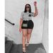 Women's Striped Two Piece Set Casual Short Sleeved Shorts Clothing_ecoleips.com