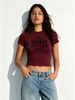 Letter-print Cropped Short-sleeved T-shirt For Women, Y2K High-waisted T-shirt, A Must-have Item For Music Fans And Streetwear Enthusiasts._ecoleips.com