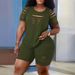 Women's Clothing Burning Flower Cutting Short Sleeved T Shirt Pants Two Piece Suit_ecoleips.com