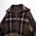 Aria Basics TAOP&ZA New Autumn European And American Style Women's Plaid Knitted Aviator Jacket 5802106_ecoleips.com