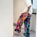 Women's Clothing Color Printing Ink Painting Palette Wide Leg Jeans Casual Pants Men And Women's Same Style_ecoleips.com