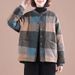 girl Girl Girl Women's Autumn Winter Loose Slimming Small Coat Plus Size Casual Plaid Padded Jacket New Retro Top Cotton Clothing_ecoleips.com