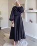 Women's Clothing Autumn New Middle East Dubai Flower Lantern Sleeve Loose Dress Women's Skirt Suit Two Piece_ecoleips.com