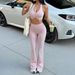 Y2K Fitness Style Women's Pant Sets European And American Cross Border E Commerce Yoga Vest And Sports Pants Summer 2026 Amazon Independent Store_ecoleips.com