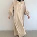 Verve Modest Muslim Fashion Shiny Satin Solid Color Belted Batwing Sleeve Robe Plus Size Women's Clothing_ecoleips.com