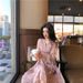 Retro Over-the-Knee Midi Very Fairy French Niche Platycodon Small Floral Chiffon Dress Summer Style_ecoleips.com