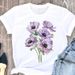 European And American Cross-border Foreign Trade Wholesale Clothing Butterfly Floral Round Neck Plus Size Short-sleeve_ecoleips.com