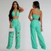 Women's Clothing Fashion Women's Clothing Sexy Eyelet Metal Buckle Trousers Two Piece Suit New_ecoleips.com